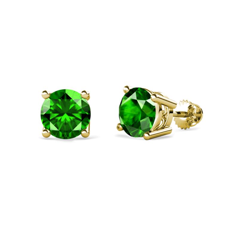 Alina Green Garnet (5mm) Solitaire Stud Earrings 