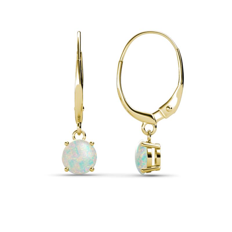 Grania Opal (5mm) Solitaire Dangling Earrings 