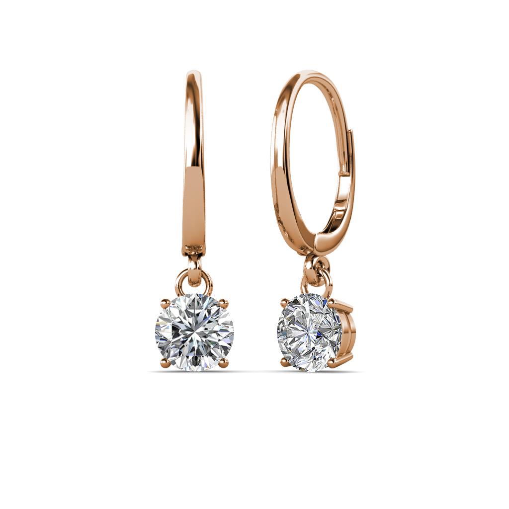 Grania Diamond (5mm) Solitaire Dangling Earrings 