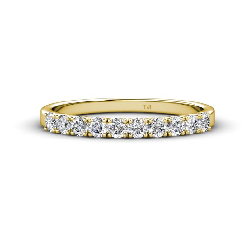Emlynn 2.70 mm Diamond 10 Stone Wedding Band 
