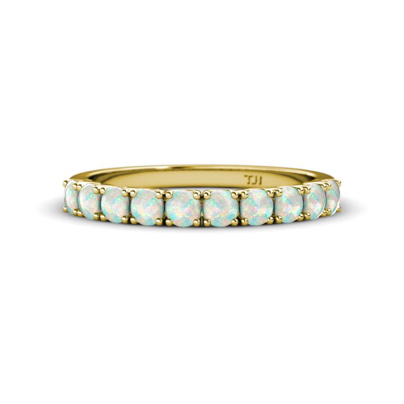 Emlynn 3.00 mm Opal 10 Stone Wedding Band 
