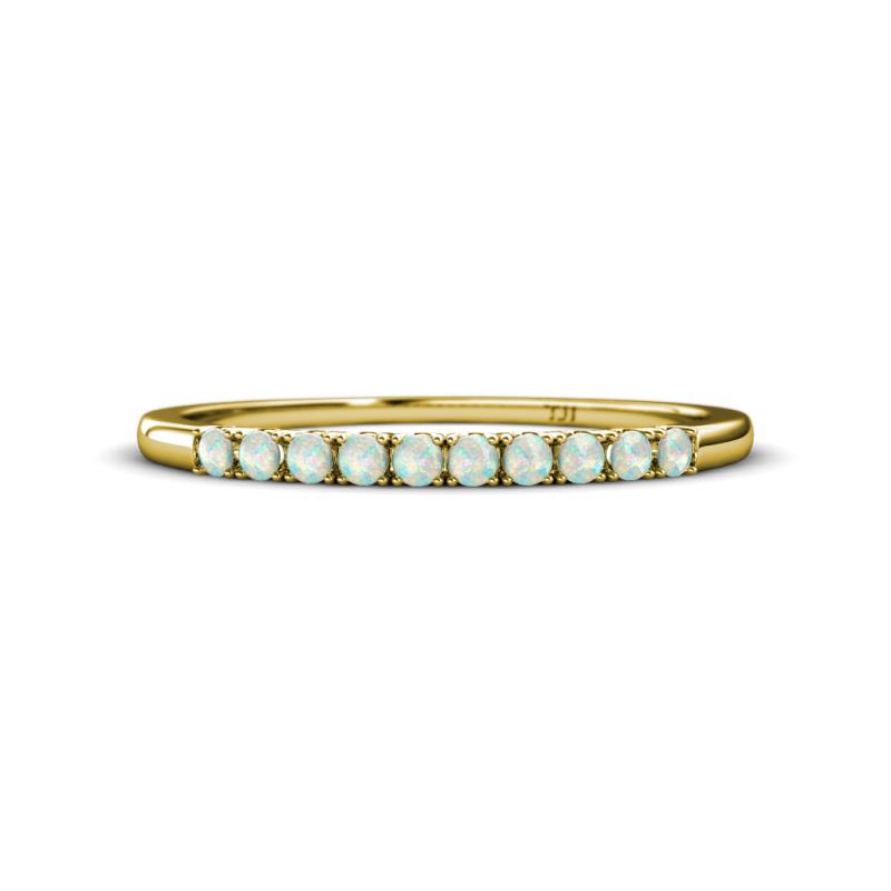 Emlynn 2.00 mm Opal 10 Stone Wedding Band 