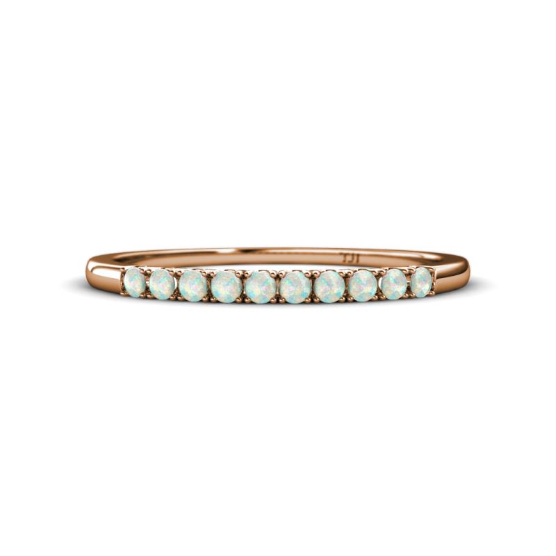 Emlynn 2.00 mm Opal 10 Stone Wedding Band 
