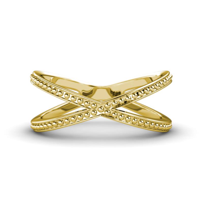 Faina Bold Criss Cross Beaded Ring 