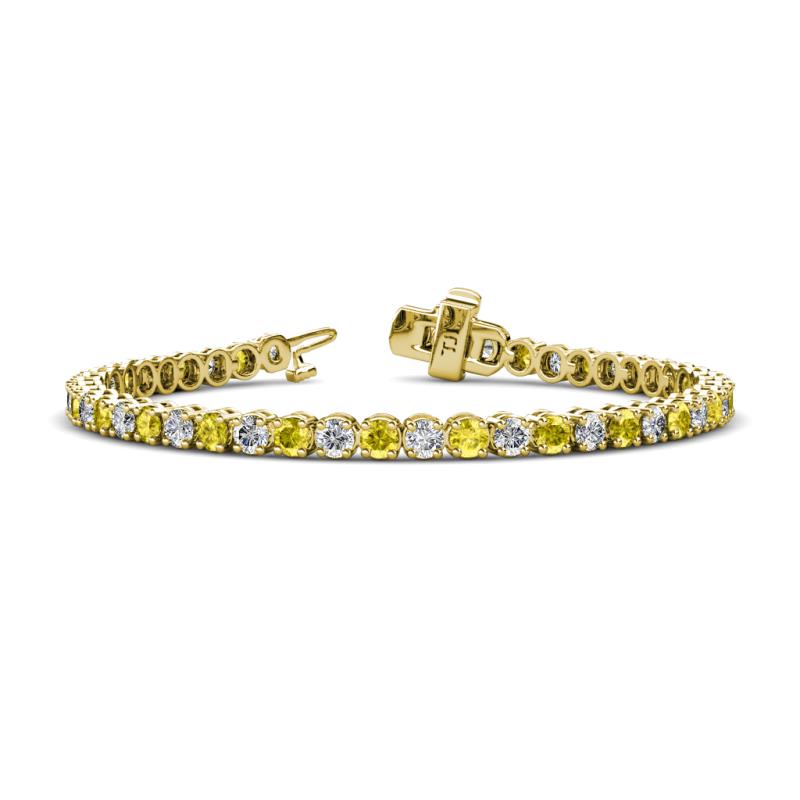 Izarra 3.70 mm Yellow and White Lab Grown Diamond Eternity Tennis Bracelet 