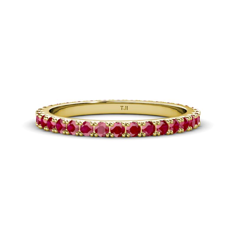 Lara 2.40 mm Ruby Eternity Band 