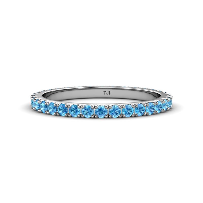 Lara 2.40 mm Blue Topaz Eternity Band 