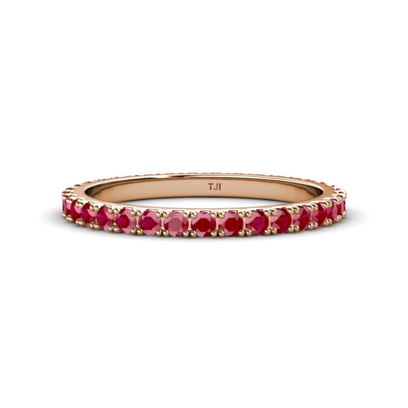 Lara 2.40 mm Ruby Eternity Band 