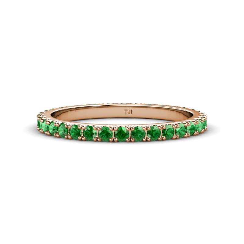 Lara 2.40 mm Green Garnet Eternity Band 