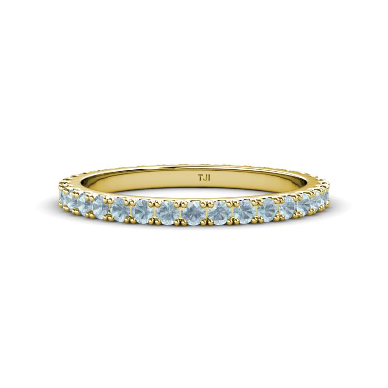 Lara 2.40 mm Aquamarine Eternity Band 