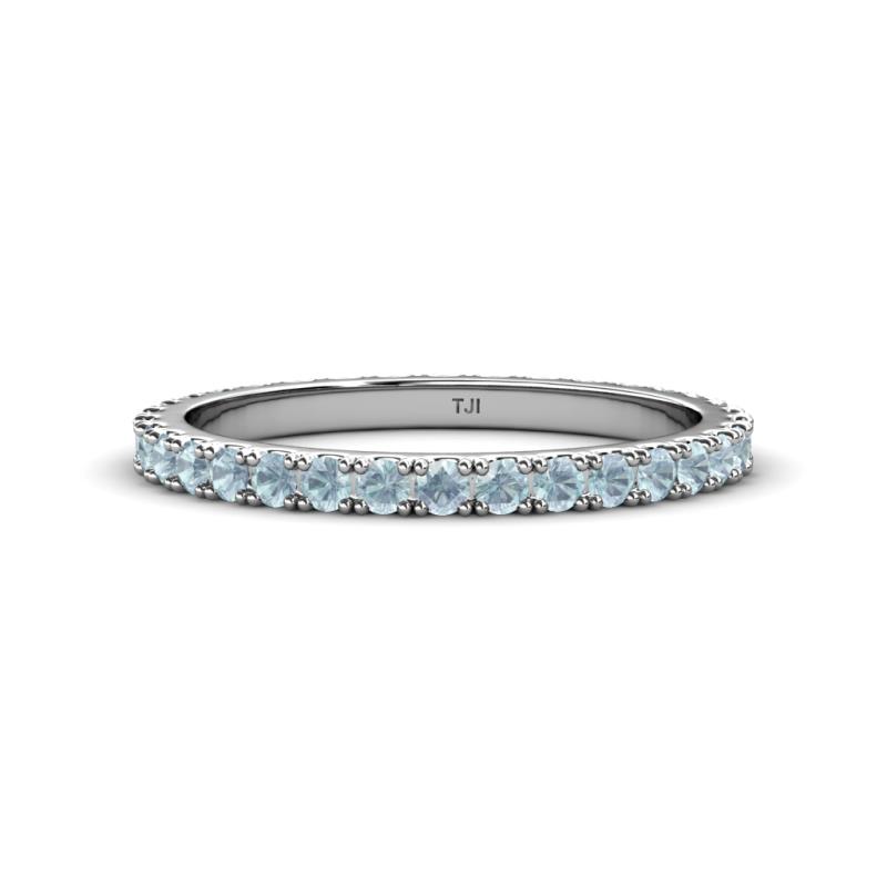 Lara 2.40 mm Aquamarine Eternity Band 