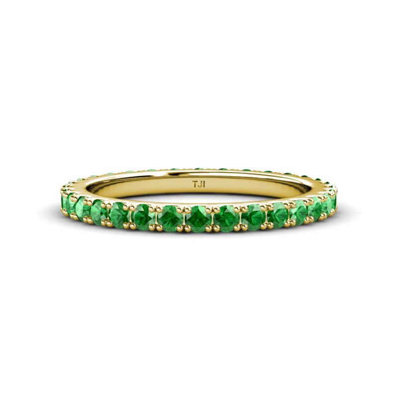 Lara 2.70 mm Green Garnet Eternity Band 