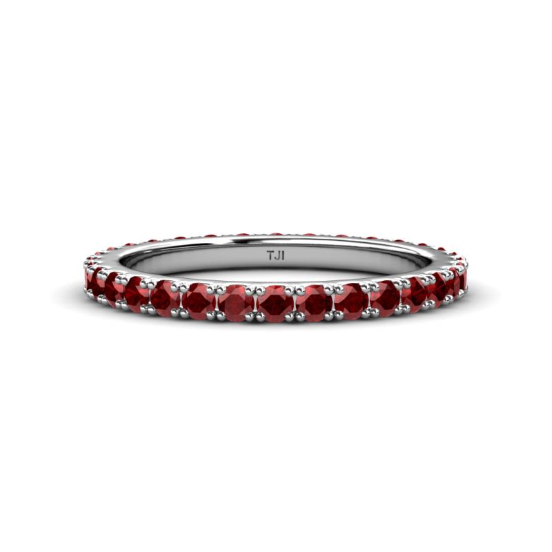 Lara 2.70 mm Red Garnet Eternity Band 