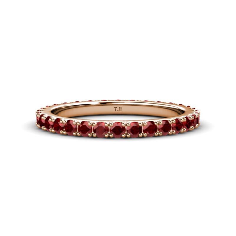 Lara 2.70 mm Red Garnet Eternity Band 