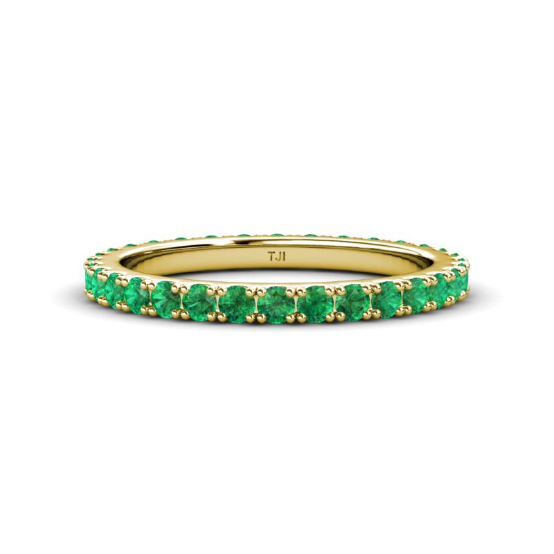 Lara 2.70 mm Emerald Eternity Band 