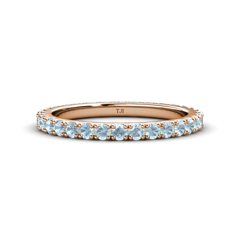Lara 2.70 mm Aquamarine Eternity Band 