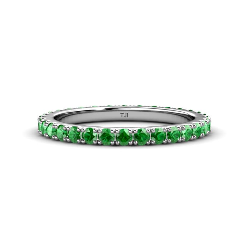 Lara 2.70 mm Green Garnet Eternity Band 