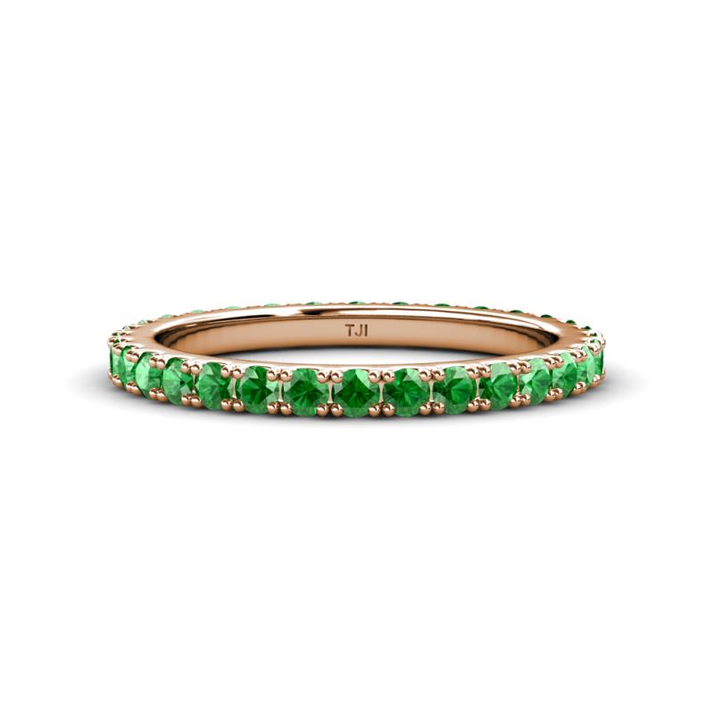 Lara 2.70 mm Green Garnet Eternity Band 