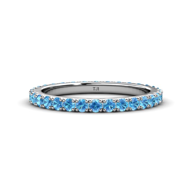 Lara 2.70 mm Blue Topaz Eternity Band 