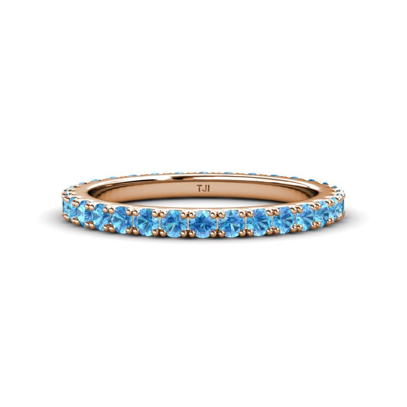 Lara 2.70 mm Blue Topaz Eternity Band 