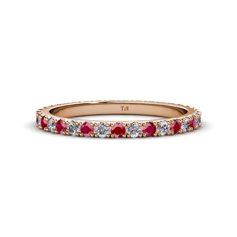 Lara 2.40 mm Ruby and Diamond Eternity Band 
