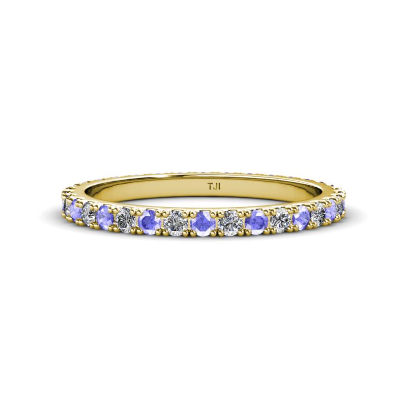 Lara 2.40 mm Tanzanite and Diamond Eternity Band 