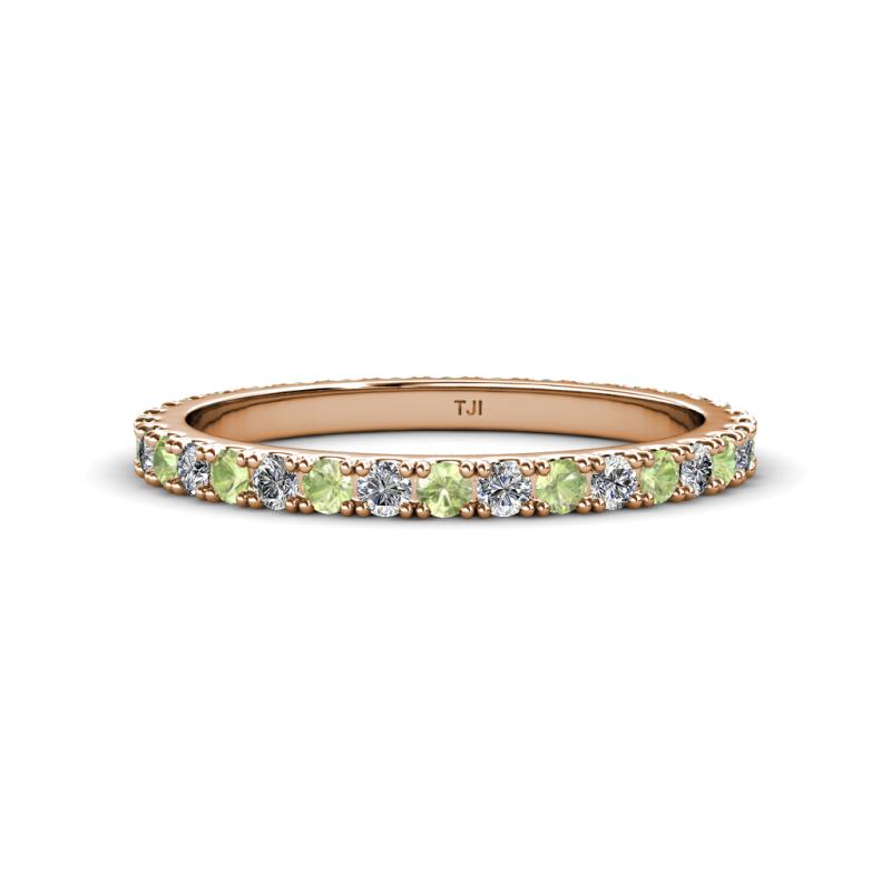 Lara 2.40 mm Peridot and Diamond Eternity Band 