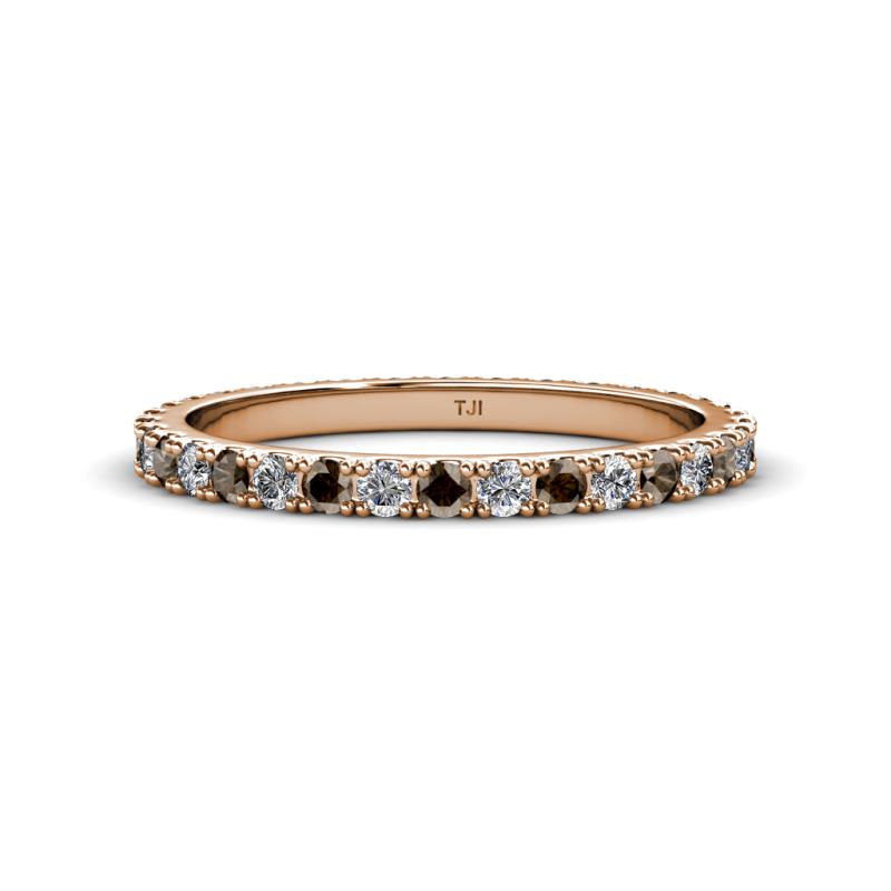 Lara 2.40 mm Smoky Quartz and Diamond Eternity Band 