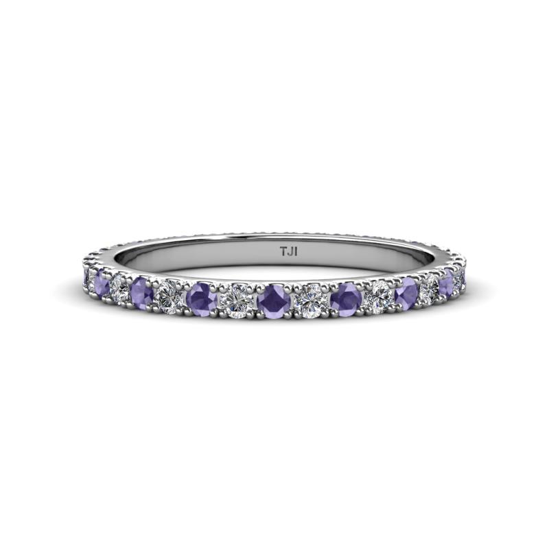 Lara 2.40 mm Iolite and Diamond Eternity Band 