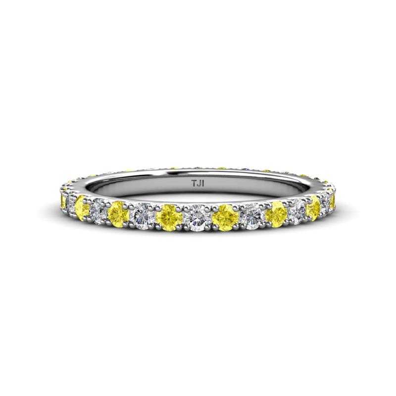 Lara 2.70 mm Yellow Sapphire and Diamond Eternity Band 