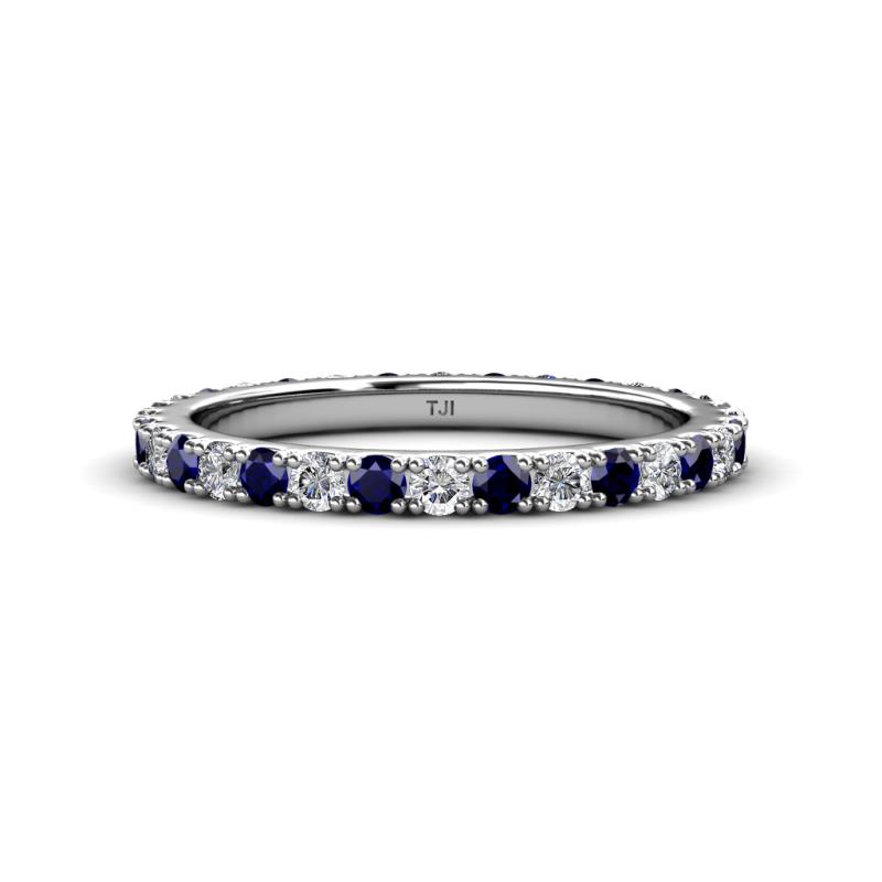 Lara 2.70 mm Blue Sapphire and Diamond Eternity Band 