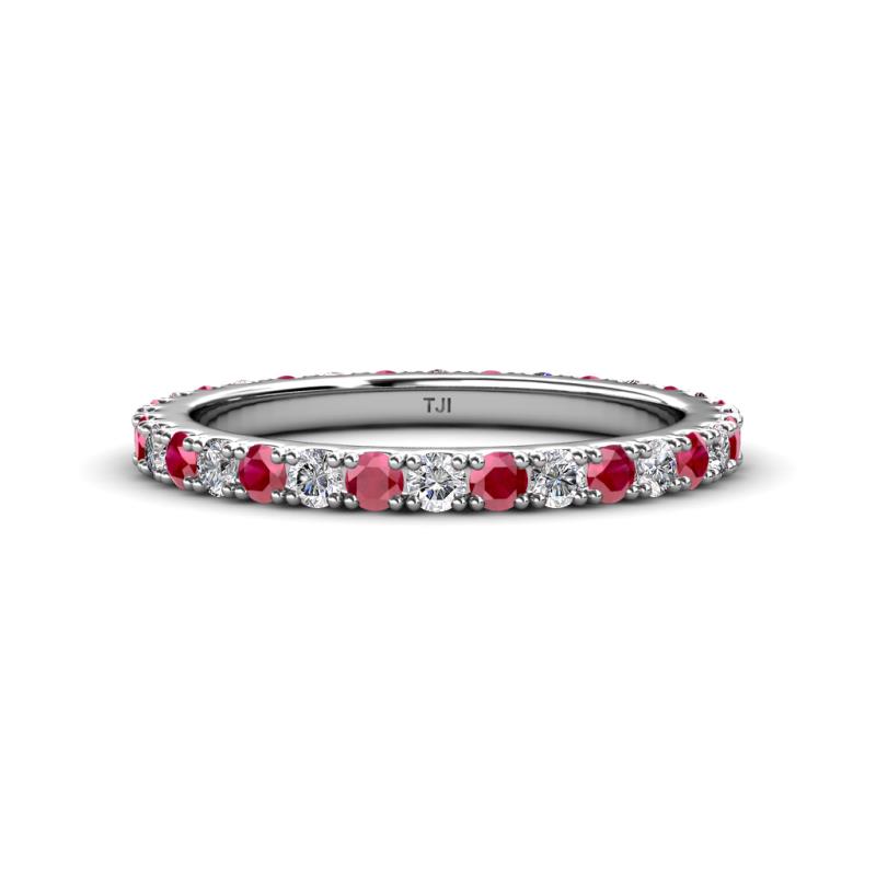 Lara 2.70 mm Ruby and Diamond Eternity Band 