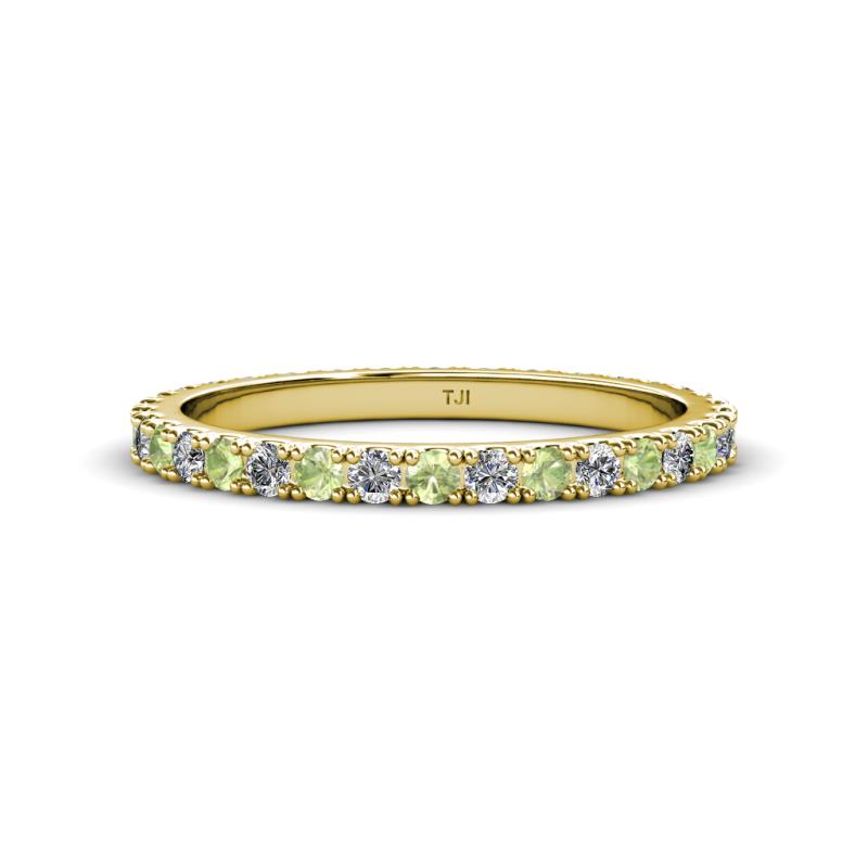 Lara 2.40 mm Peridot and Lab Grown Diamond Eternity Band 