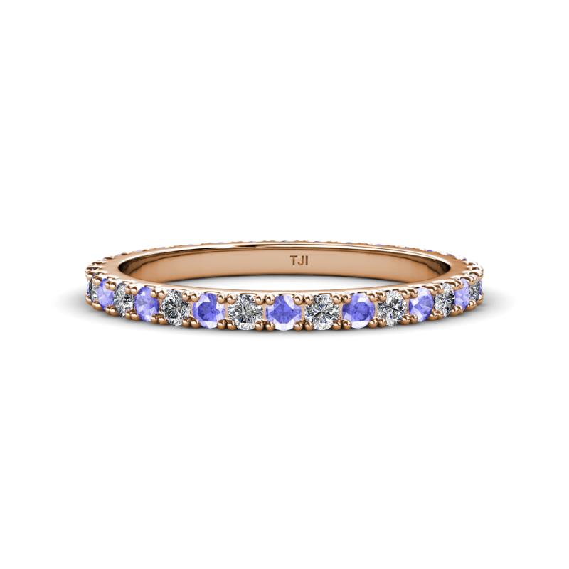 Lara 2.40 mm Tanzanite and Lab Grown Diamond Eternity Band 