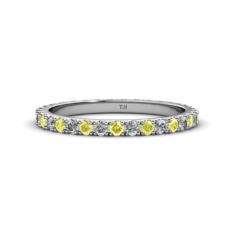 Lara 2.40 mm Yellow Diamond and Lab Grown Diamond Eternity Band 