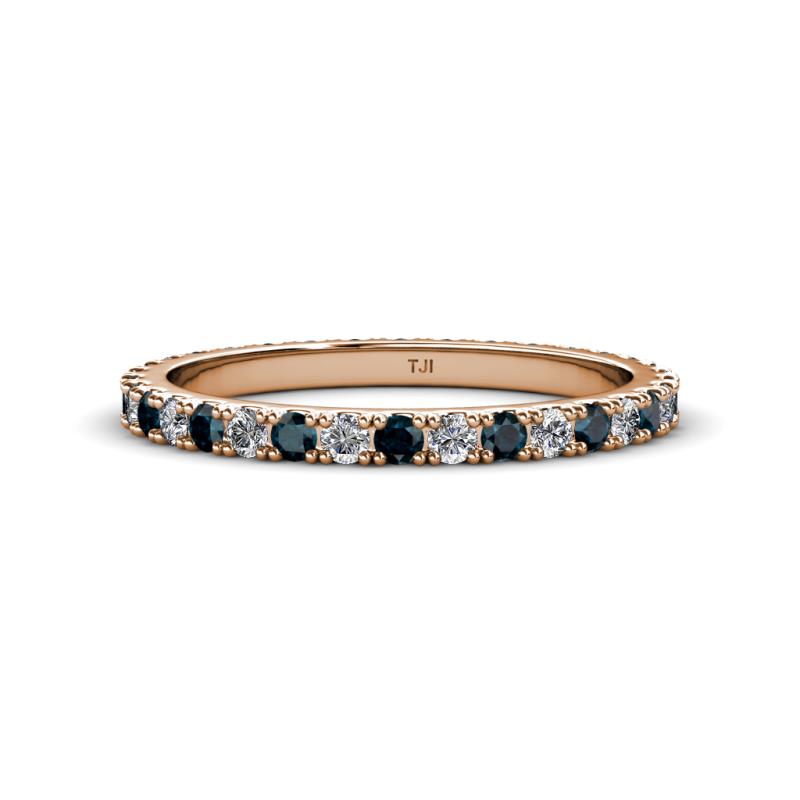 Lara 2.40 mm Blue Diamond and Lab Grown Diamond Eternity Band 
