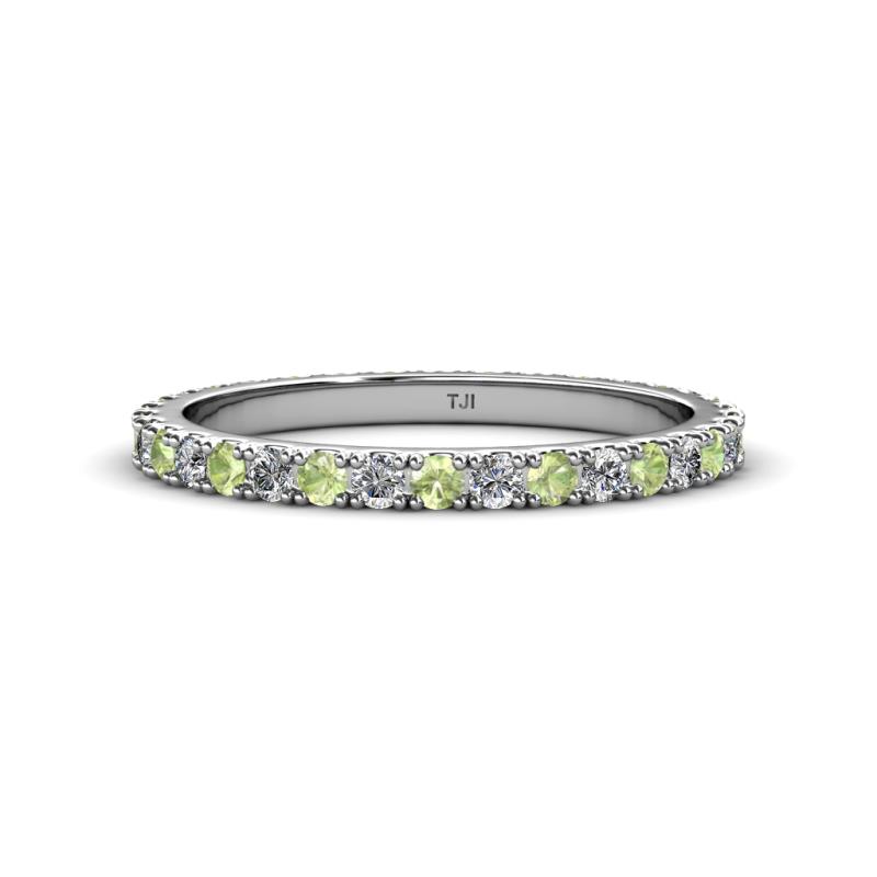 Lara 2.40 mm Peridot and Lab Grown Diamond Eternity Band 