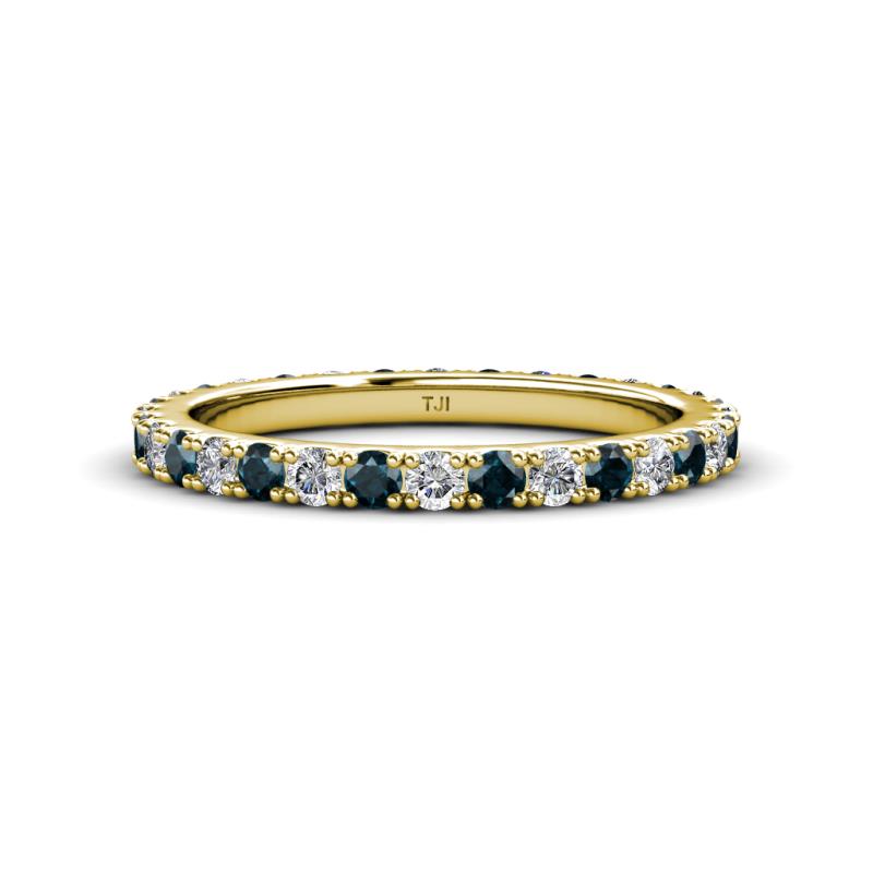 Lara 2.70 mm Blue Diamond and Lab Grown Diamond Eternity Band 