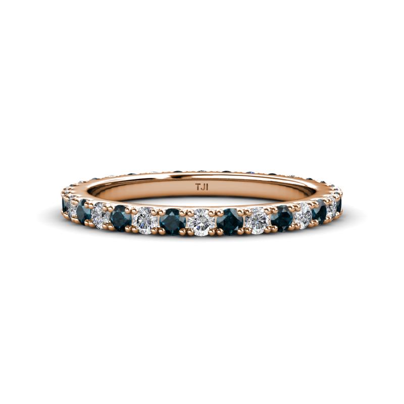 Lara 2.70 mm Blue Diamond and Lab Grown Diamond Eternity Band 