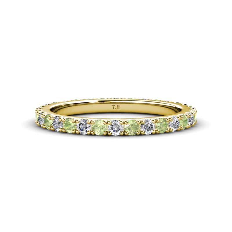 Lara 2.70 mm Peridot and Lab Grown Diamond Eternity Band 