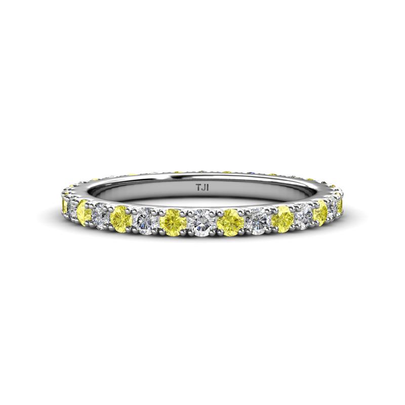 Lara 2.70 mm Yellow Diamond and Lab Grown Diamond Eternity Band 