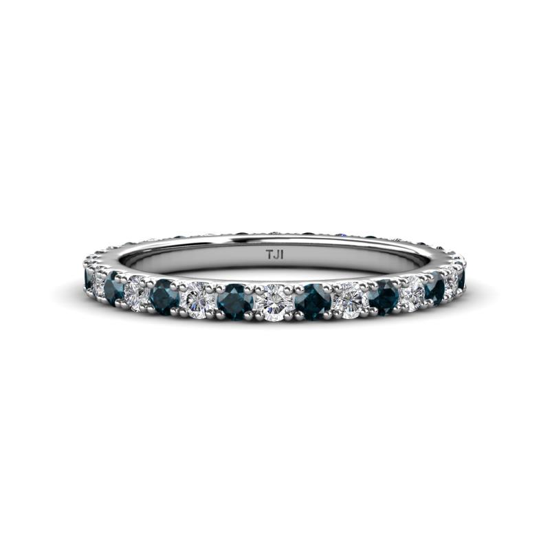 Lara 2.70 mm Blue Diamond and Lab Grown Diamond Eternity Band 