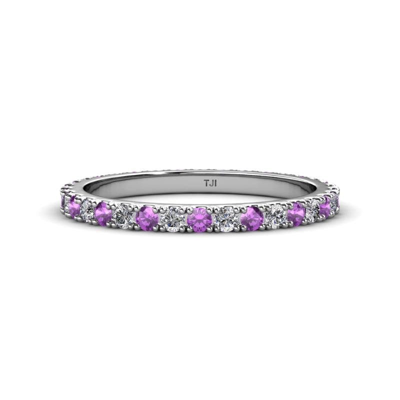 Lara 2.40 mm Amethyst and Diamond Eternity Band 