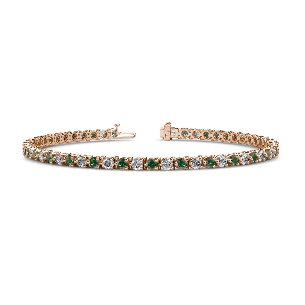Cliona 3.00 mm Diamond and Lab Created Alexandrite Eternity Tennis Bracelet 