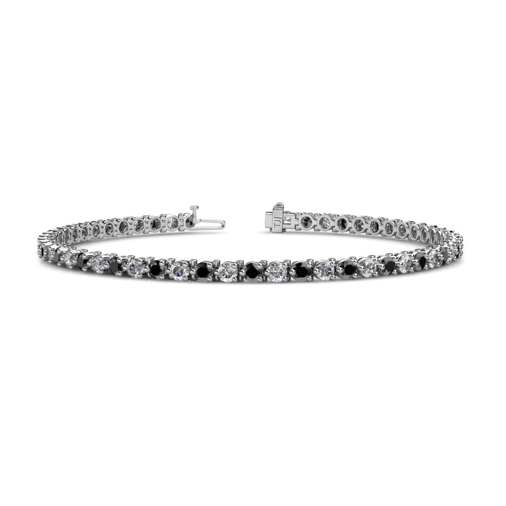 Cliona 2.70 mm Black Diamond and Lab Grown Diamond Eternity Tennis Bracelet 