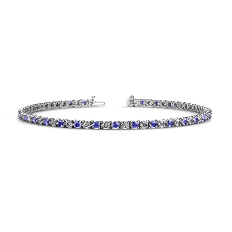 Cliona 2.40 mm Tanzanite and Diamond Eternity Tennis Bracelet 