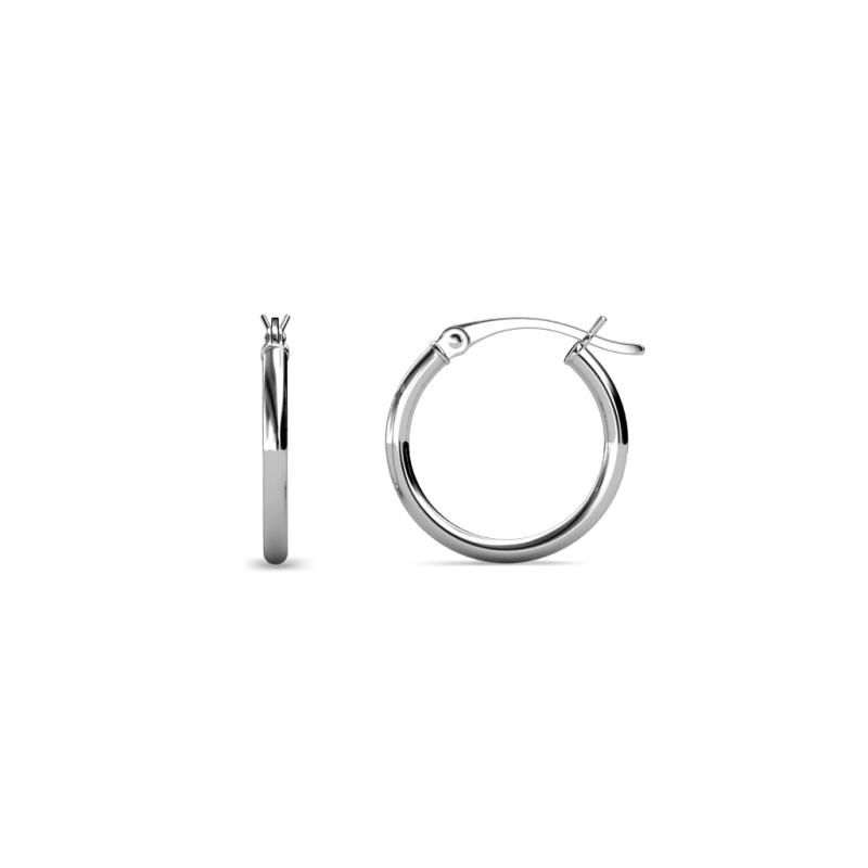 Anna (2x20 mm) Shiny Polished Round Tube Hoop Earrings 