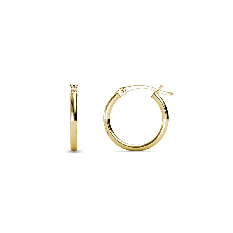 Anna (2x20 mm) Shiny Polished Round Tube Hoop Earrings 