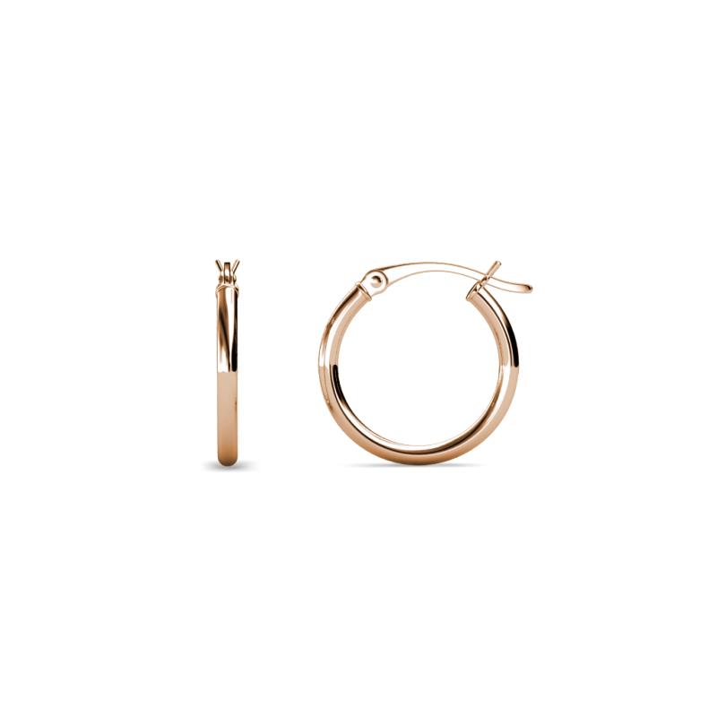 Anna (2x20 mm) Shiny Polished Round Tube Hoop Earrings 