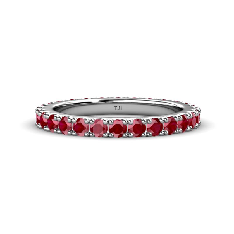 Lara 3.00 mm Ruby Eternity Band 